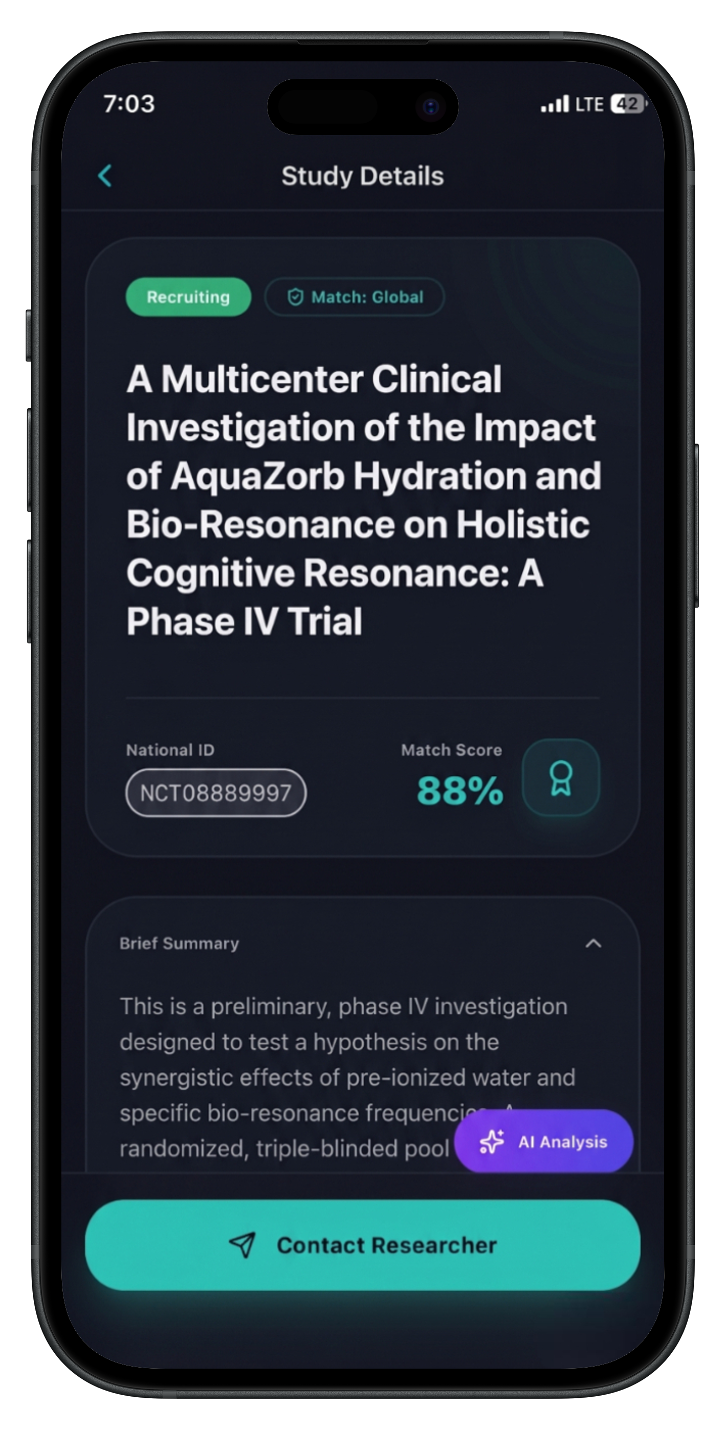 Khur Lite study details screen